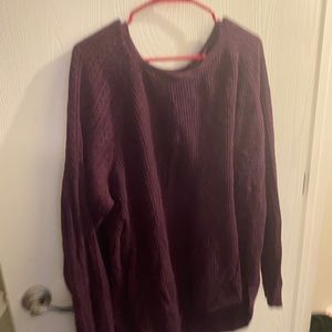 Sonoma purple cable knit sweater